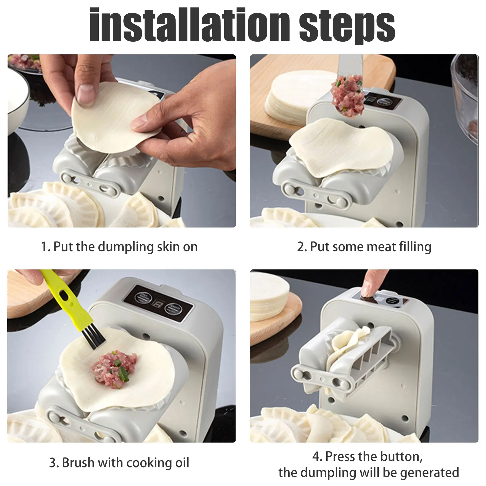 Automatic Electric Dumpling Maker Artifact DIY Machine Mould Pressing Dumpling Skin Manual Mould Rechargeable Kitchen