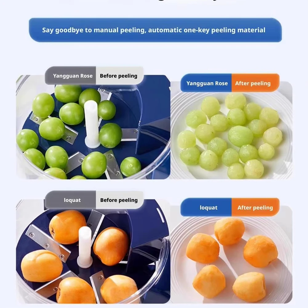 Automatic Electric Grape Peeler Machine – Hands-Free Skin Remover for Berries Fruits, Fruit Prep Tool, Effortless