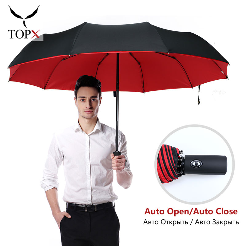Automatic Folding Windproof Double Layer Umbrella