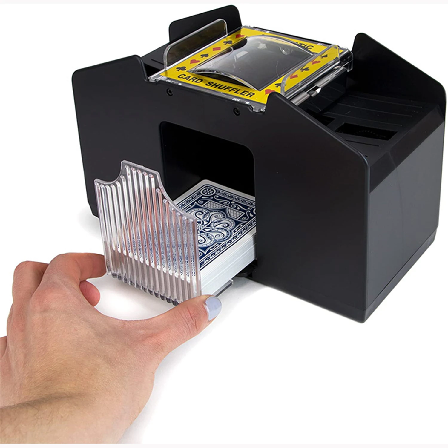 Automatic Playing Card Shuffler Mixer Games Poker Sorter Machine Dispenser Battery Operated