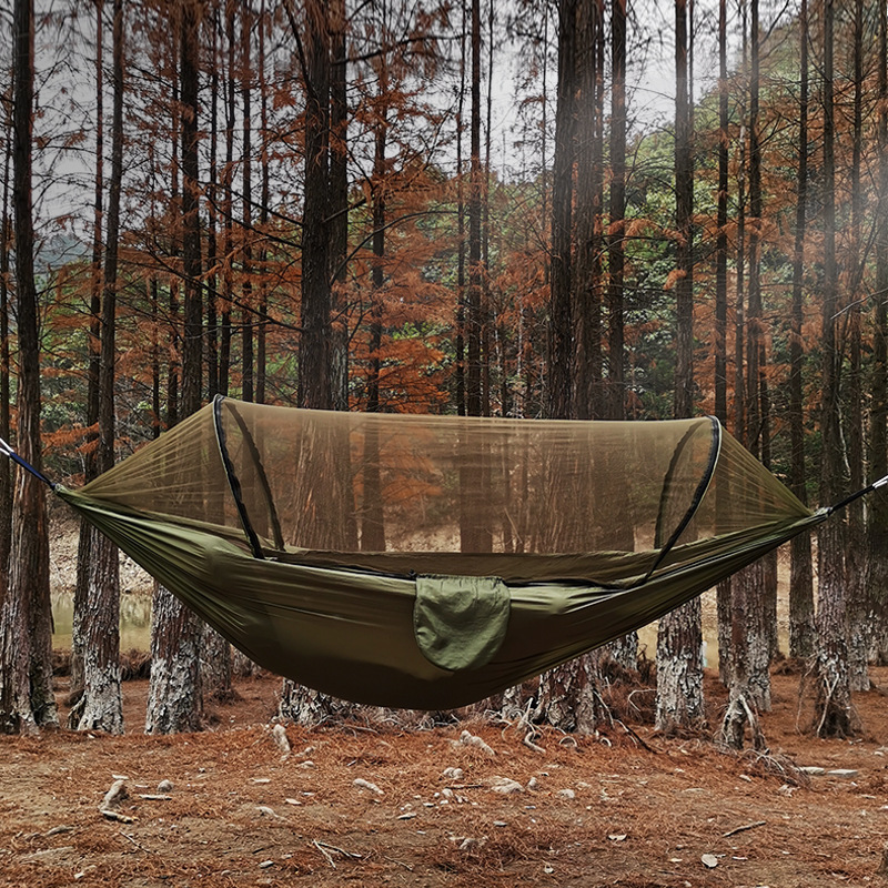 Automatic Quick Opening Mosquito Net Hammock Outdoor Camping Pole Hammock swing Anti Rollover Nylon Rocking Chair Automatic Quick Opening Mosquito Net Hammock Outdoor Camping Pole Hammock swing Anti Rollover Nylon Rocking Chair