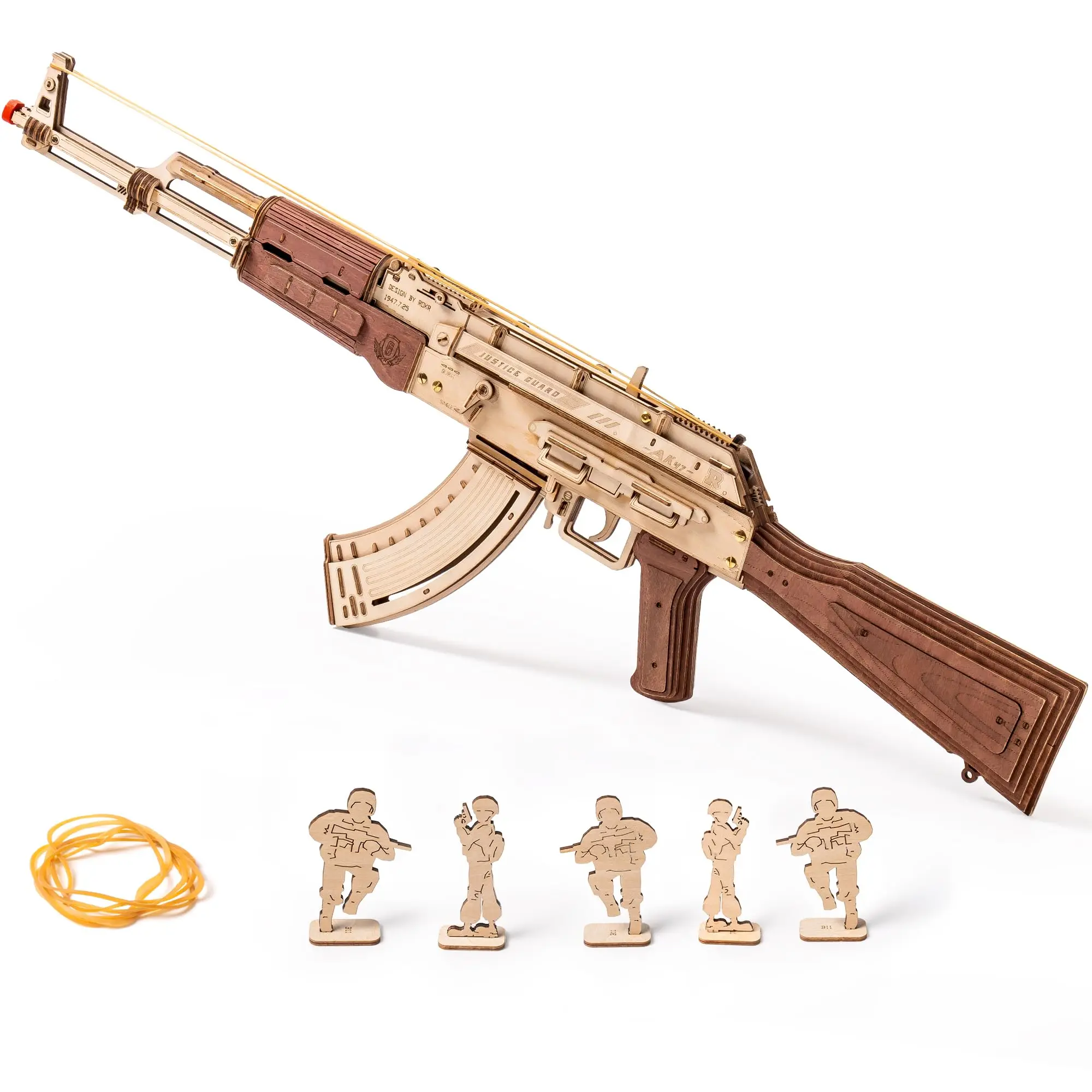 Automatic Rifle AK47 3D Wooden Gun Funny DIY Building Block Toys for Kids Adults Justice Guard Wooden Puzzle Automatic Rifle AK47 3D Wooden Gun Funny DIY Building Block Toys for Kids Adults Justice Guard Wooden Puzzle