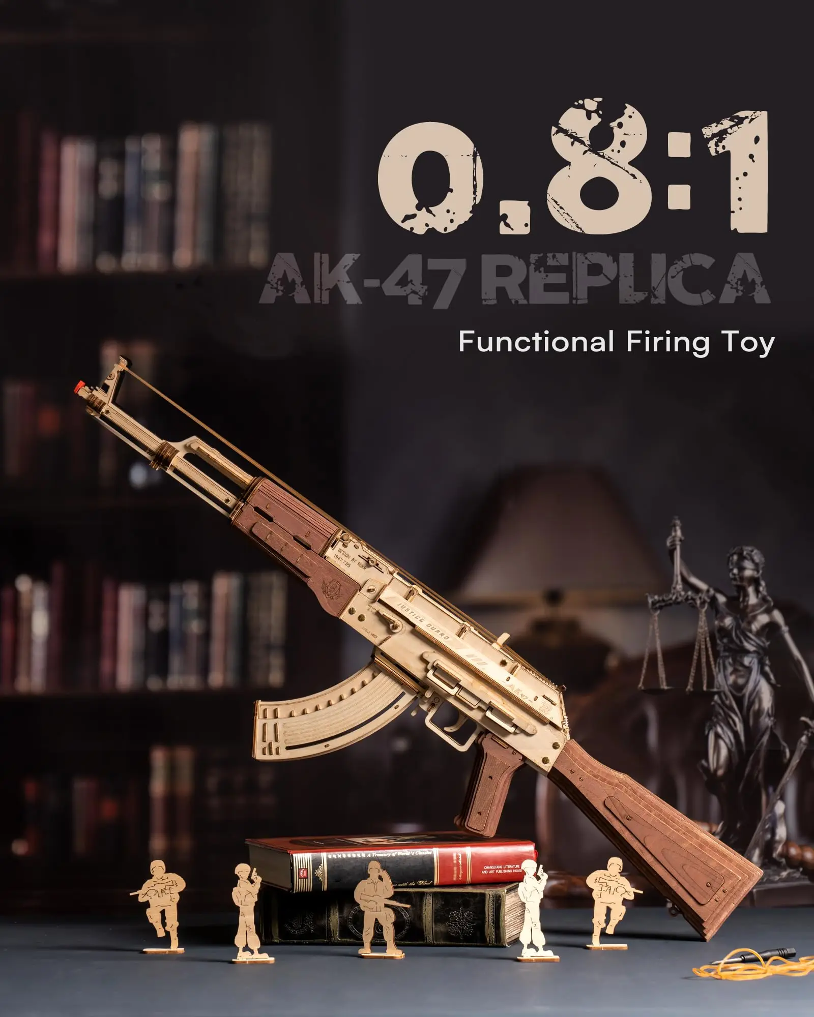 Automatic Rifle AK47 3D Wooden Gun Funny DIY Building Block Toys for Kids Adults Justice Guard Wooden Puzzle Automatic Rifle AK47 3D Wooden Gun Funny DIY Building Block Toys for Kids Adults Justice Guard Wooden Puzzle