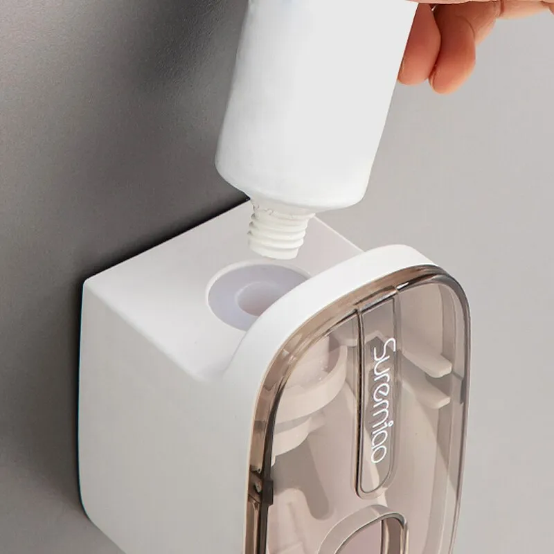 Automatic Toothpaste Dispenser Bathroom Accessories Wall Mount Lazy Toothpaste Squeezer Toothbrush Holder Automatic Toothpaste Dispenser Bathroom Accessories Wall Mount Lazy Toothpaste Squeezer Toothbrush Holder