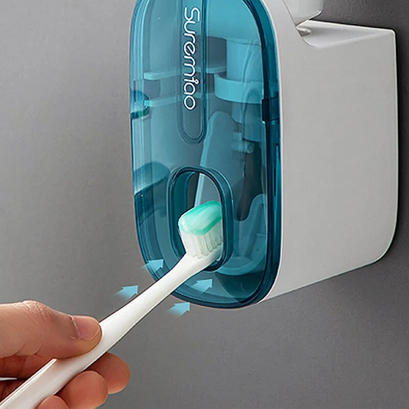 Automatic Toothpaste Dispenser Bathroom Accessories Wall Mount Lazy Toothpaste Squeezer Toothbrush Holder Automatic Toothpaste Dispenser Bathroom Accessories Wall Mount Lazy Toothpaste Squeezer Toothbrush Holder