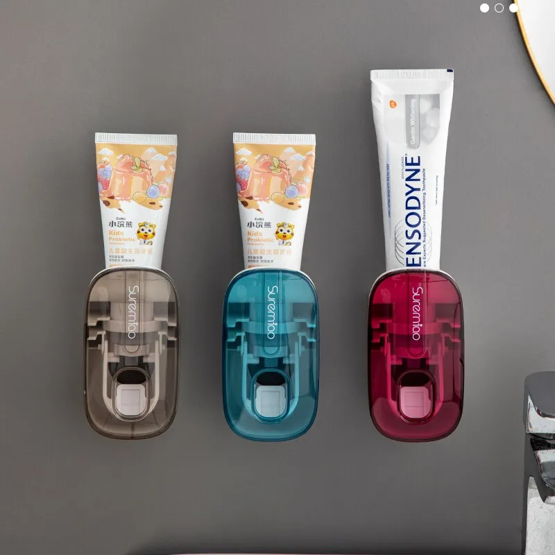 Automatic Toothpaste Dispenser Bathroom Accessories Wall Mount Lazy Toothpaste Squeezer Toothbrush Holder Automatic Toothpaste Dispenser Bathroom Accessories Wall Mount Lazy Toothpaste Squeezer Toothbrush Holder