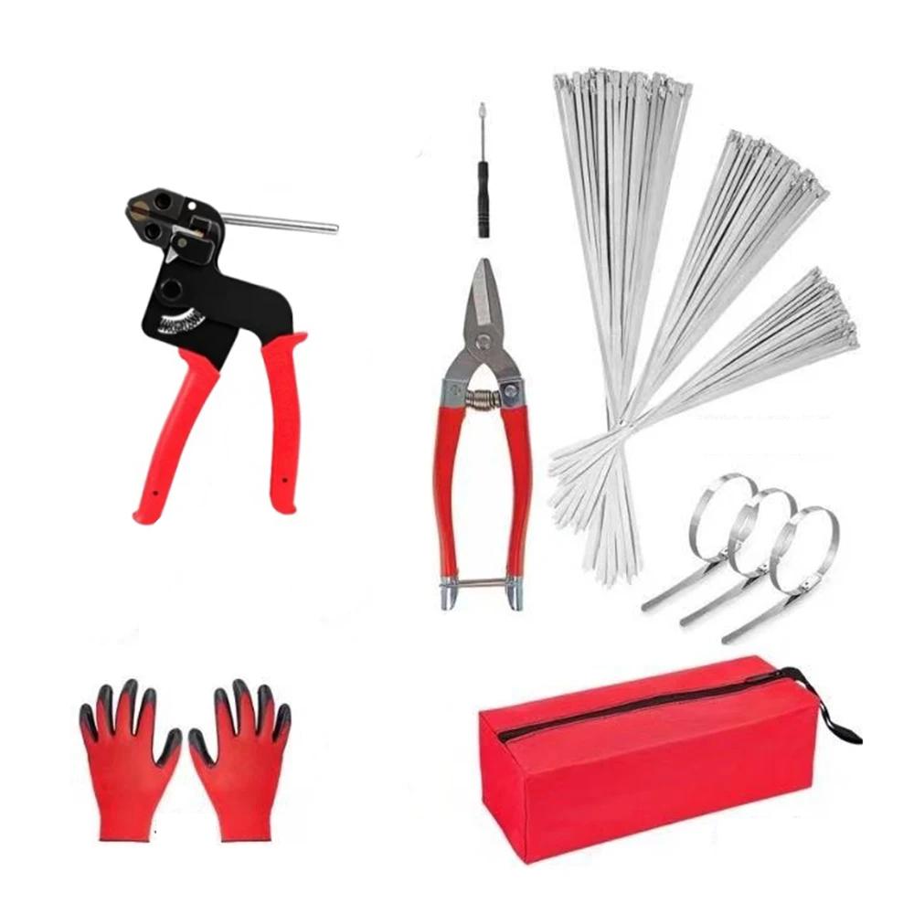 Automatic Zip Tensioning Tool Cable Ties Plier Cable Ties Guns Stainless Steel Hand Fastening Strap Cutting Wrap Tool