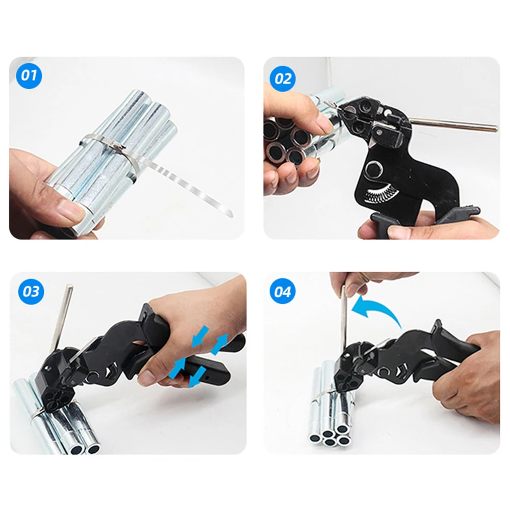 Automatic Zip Tensioning Tool Cable Ties Plier Cable Ties Guns Stainless Steel Hand Fastening Strap Cutting Wrap Tool