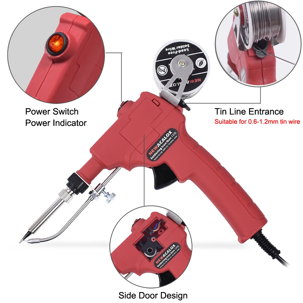 Automatically Send Tin Gun Hand-held Soldering Iron Internal Heat with Power Switch Welding Repair Tool