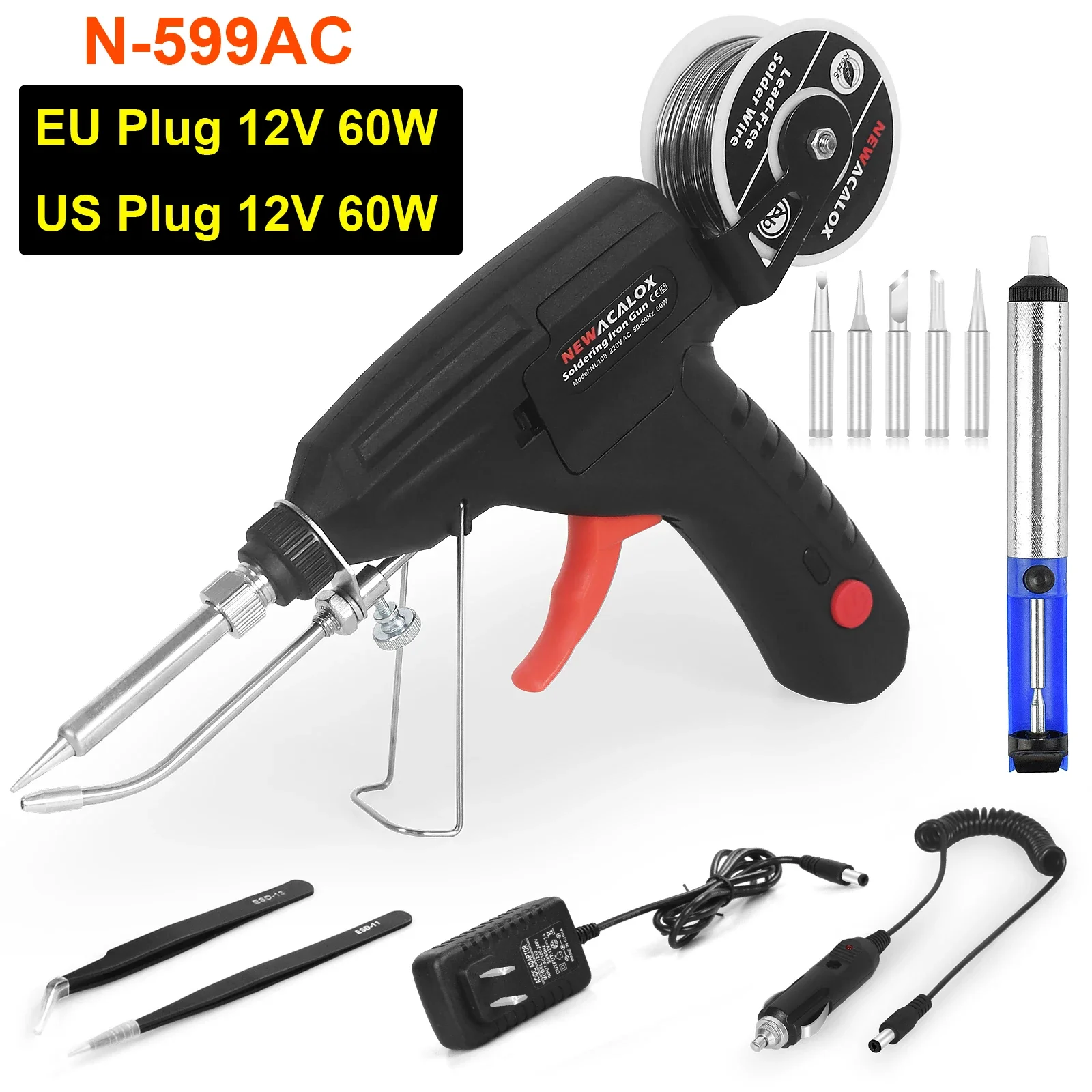 Automatically Send Tin Gun Hand-held Soldering Iron Internal Heat with Power Switch Welding Repair Tool