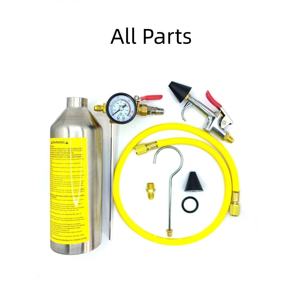 Automotive Air Conditioning Piping Condenser Canister Cleaning Bottle Kits A/C System Flush SET Automotive Air Conditioning Piping Condenser Canister Cleaning Bottle Kits A/C System Flush SET