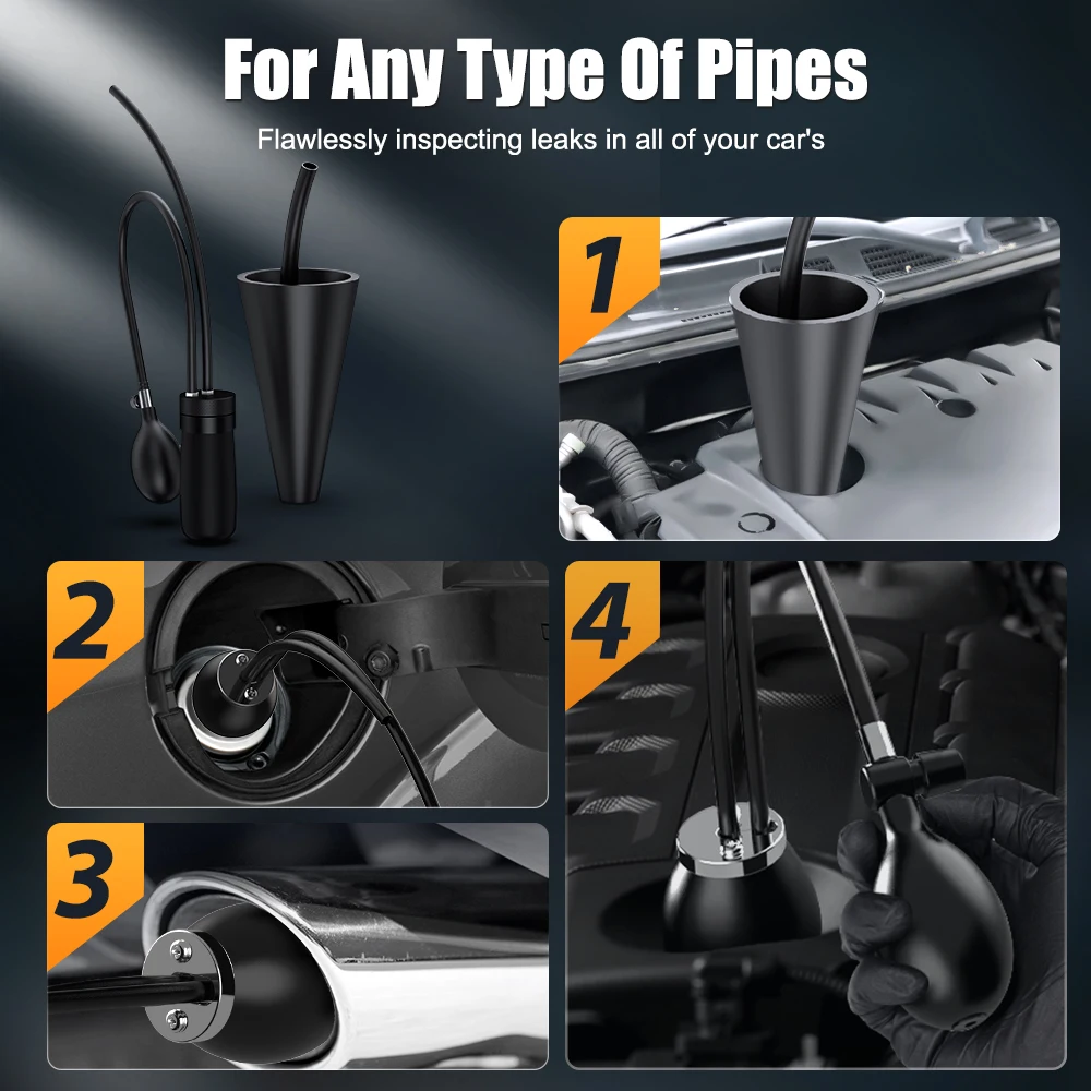 Automotive Smoke Machine 12V Built-in Air Pump EVAP Vacuum Leak Detector Car Pipe Leakage Diagnostic Tester Automotive Smoke Machine 12V Built-in Air Pump EVAP Vacuum Leak Detector Car Pipe Leakage Diagnostic Tester