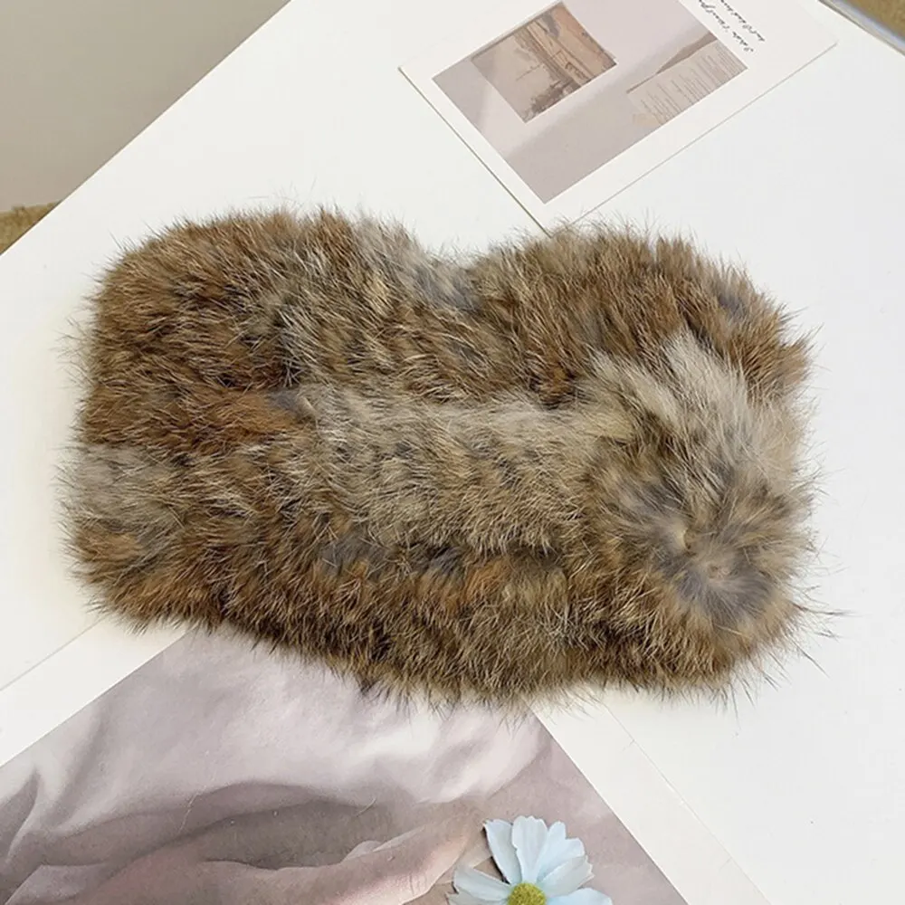 Autumn and Winter Real Rabbit Hair Band Hair Hoop Women's Warm Fur Fur Hat Vintage Wide Edge Plush Headband Autumn and Winter Real Rabbit Hair Band Hair Hoop Women's Warm Fur Fur Hat Vintage Wide Edge Plush Headband