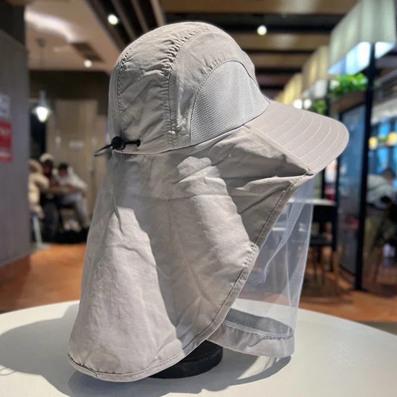 Autumn Hiking Foldable Mosquito Hat With Hidden Net Mesh Repellent Insect Bee Protection Outdoor Sunscreen Fishing