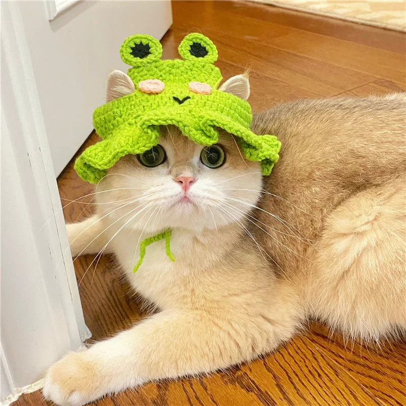 Autumn Winter Cat Hat Elastic Cute Refined Pet Hat Puppy Kittens Knitted Hat Party Photo Shoot Props Decoration Cat Autumn Winter Cat Hat Elastic Cute Refined Pet Hat Puppy Kittens Knitted Hat Party Photo Shoot Props Decoration Cat
