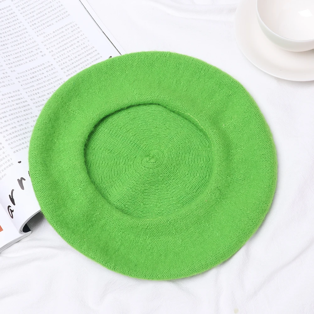 Autumn Winter Felt Beret Hats Women Fashion French Painter Hat Girls Trendy Solid Color Berets Ladies Multicolored Flat