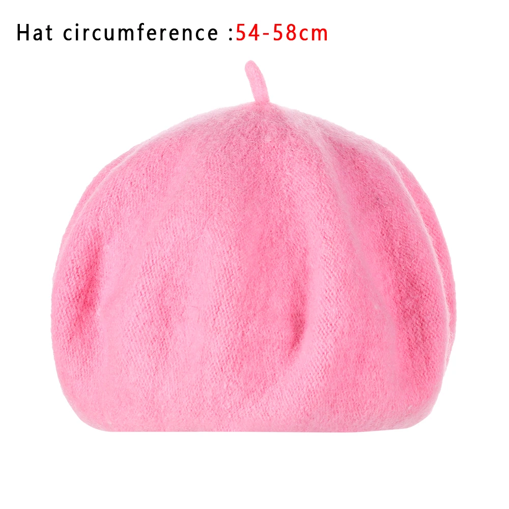 Autumn Winter Felt Beret Hats Women Fashion French Painter Hat Girls Trendy Solid Color Berets Ladies Multicolored Flat