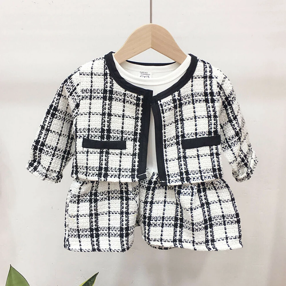 Autumn Winter Spring Party Baby Girls Clothes Plaid Coat Tops+Tutu Dress Formal Outfits Fit For 0-6 Years Autumn Winter Spring Party Baby Girls Clothes Plaid Coat Tops+Tutu Dress Formal Outfits Fit For 0-6 Years