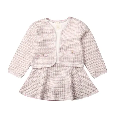 Autumn Winter Spring Party Baby Girls Clothes Plaid Coat Tops+Tutu Dress Formal Outfits Fit For 0-6 Years Autumn Winter Spring Party Baby Girls Clothes Plaid Coat Tops+Tutu Dress Formal Outfits Fit For 0-6 Years