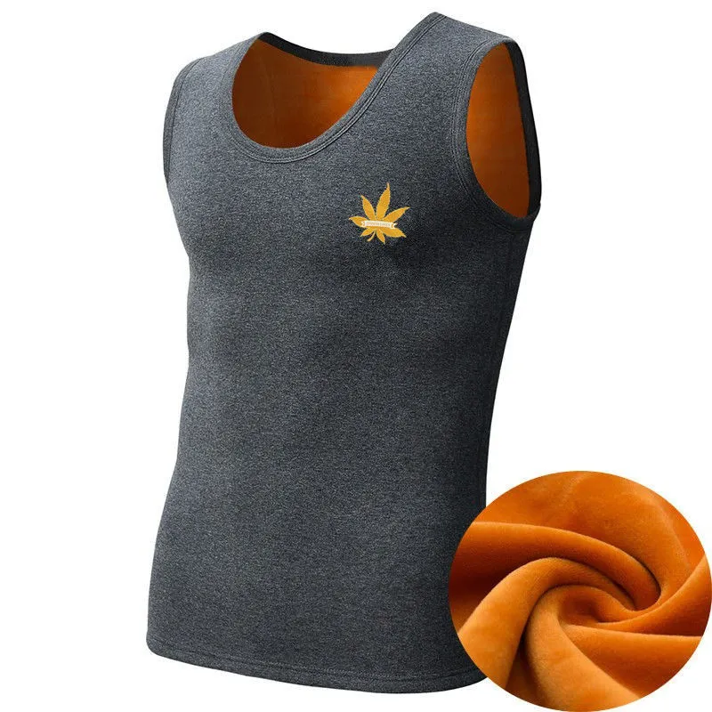 Autumn Winter Warm Fleece Tank Top Undershirt Men Fitness Sleeveless Thicken Tees Work Wear Plain T Shirt High Quality Autumn Winter Warm Fleece Tank Top Undershirt Men Fitness Sleeveless Thicken Tees Work Wear Plain T Shirt High Quality
