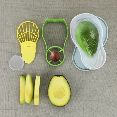 Avocado Cutter Crusher Corer and Storage Set Avocado Cutter Crusher Corer and Storage Set