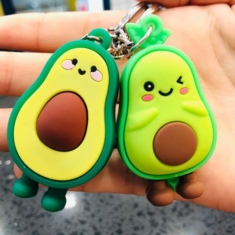 Avocado Keychain Rubber Accessory