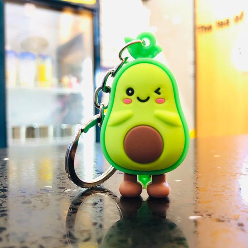 Avocado Keychain Rubber Accessory Avocado Keychain Rubber Accessory