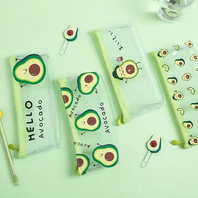 Avocado Pencil Case Transparent Pouch