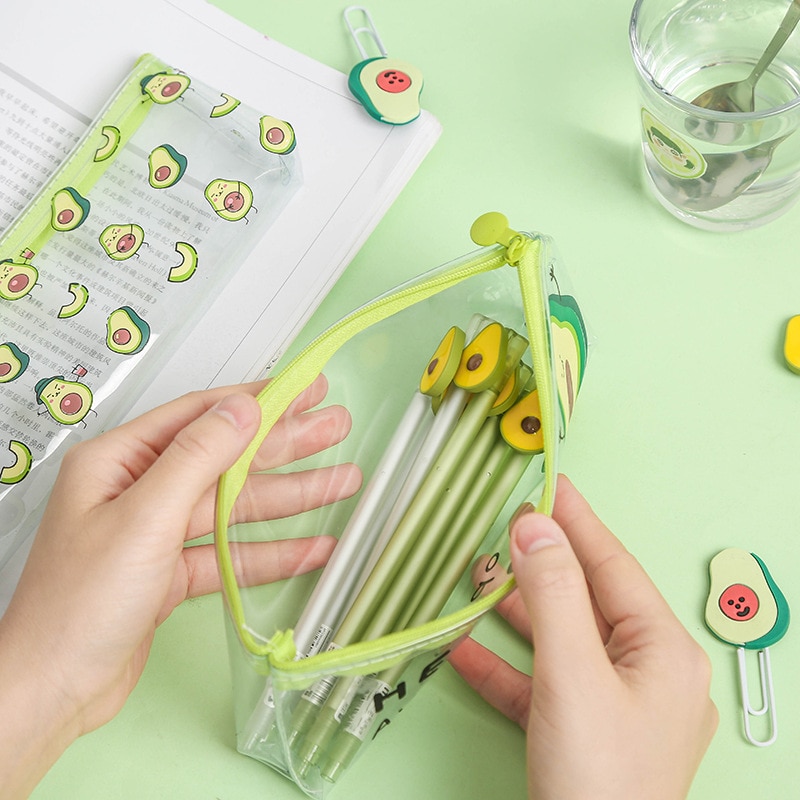 Avocado Pencil Case Transparent Pouch
