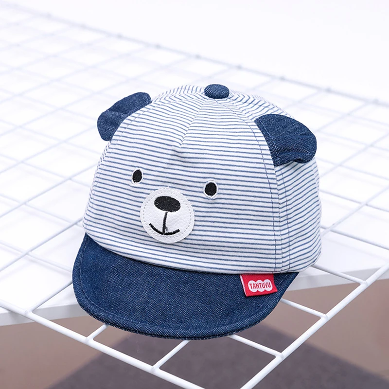 Baby Bear Baseball Cap New Spring Summer Cute Cartoon Solid Sunhat Boys Girls Cotton Snapback Caps Kid Hip Hop Fishing