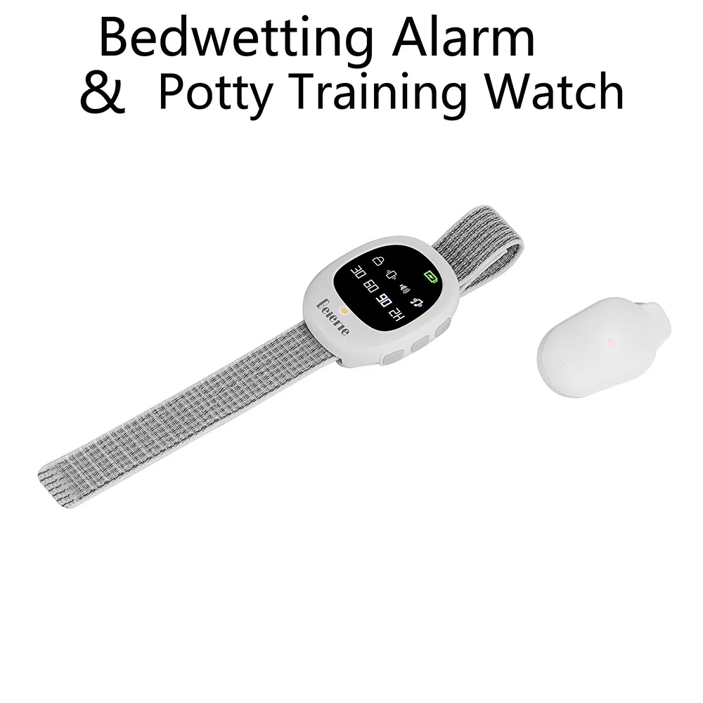 Baby Bedwetting Alarm Wireless Charging Wee Alarm Bedwetting Sensor for Kid Potty Training with Volume Vibration and