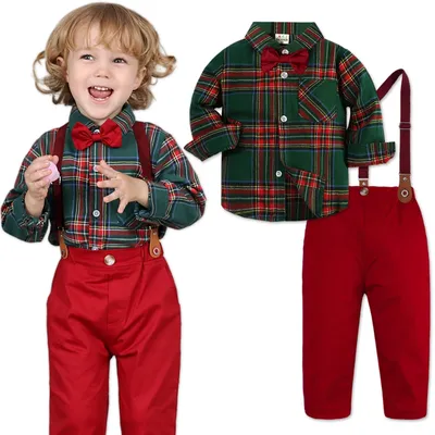 Baby Christmas Outfit Boy Kids Gentleman Formal Suit Toddler Suspenders Clothing Set Infant Party Dress Shirt Baby Christmas Outfit Boy Kids Gentleman Formal Suit Toddler Suspenders Clothing Set Infant Party Dress Shirt