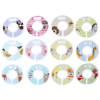 Baby Clothes Dividers 12-Piece Hanging Tags Baby Clothes Dividers 12-Piece Hanging Tags