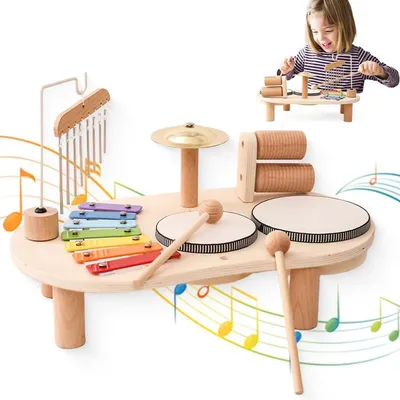 Baby Educational Toys Wooden Aeolian Bells Montessori Children's Musical Toys Xylophone Newborn Birthday Gifts Music