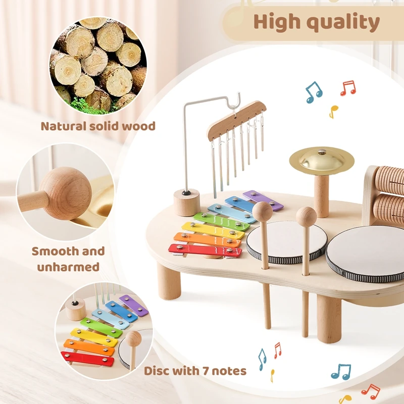 Baby Educational Toys Wooden Aeolian Bells Montessori Children's Musical Toys Xylophone Newborn Birthday Gifts Music