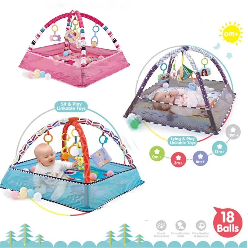 Baby Fitness Frame Crawling Game Blanket Multifunctional Educational Mat Fence Crawling Blanket Infant Rug