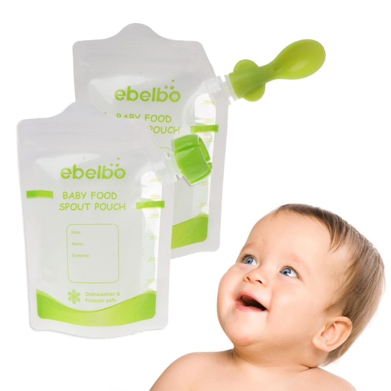 Baby Food Pouch Spoons with Lids (10pcs) Baby Food Pouch Spoons with Lids (10pcs)
