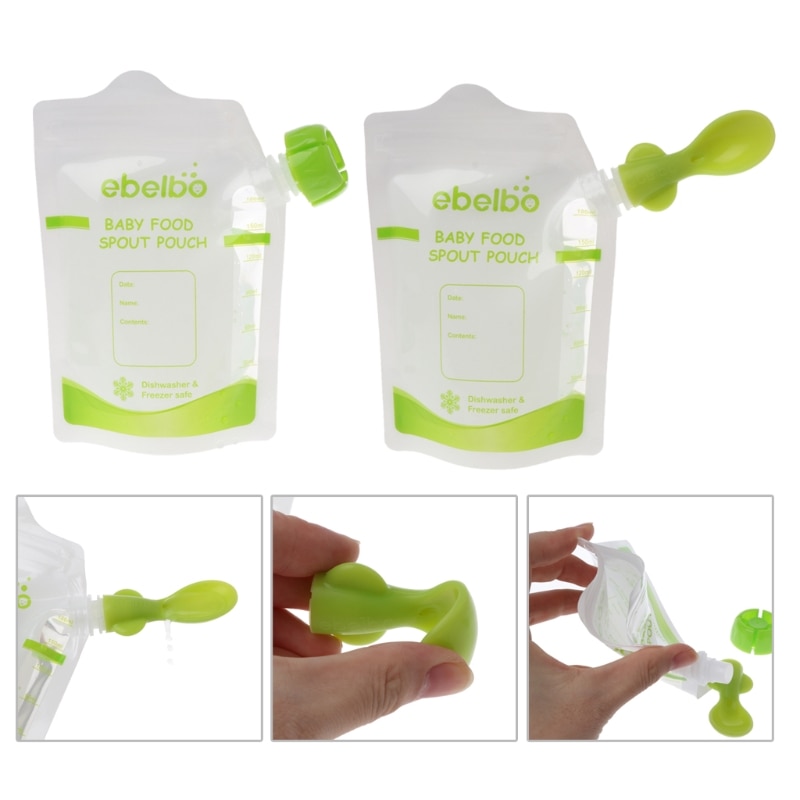 Baby Food Pouch Spoons with Lids (10pcs) Baby Food Pouch Spoons with Lids (10pcs)