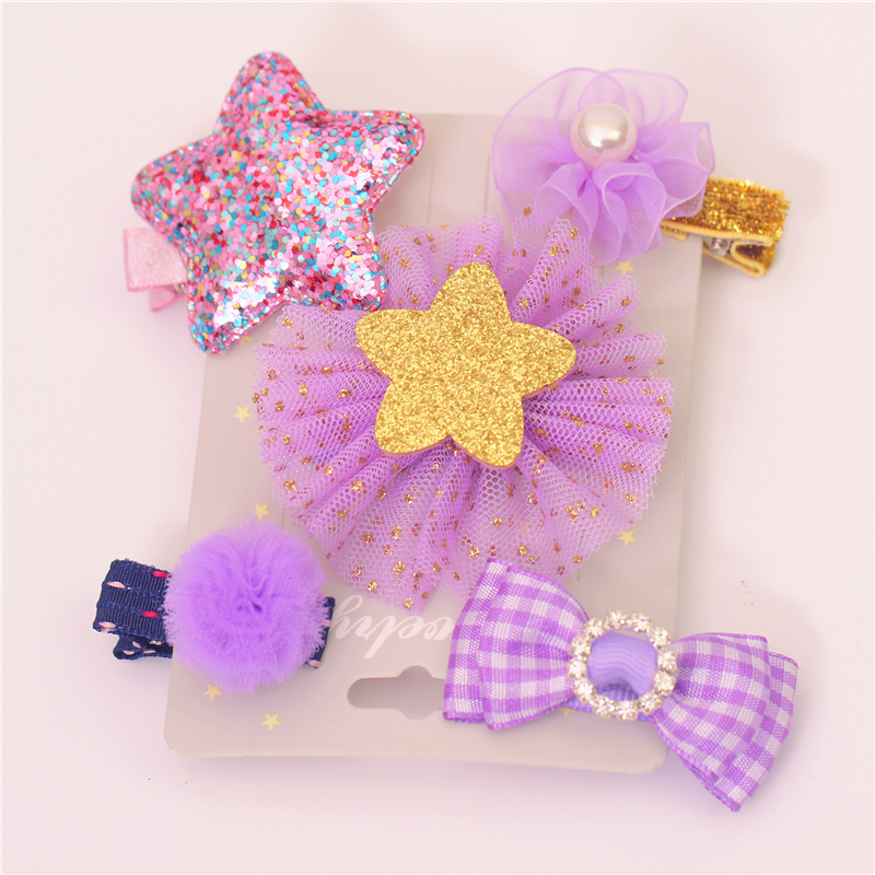 Baby Hair Clips 5pcs Bow Accessories Baby Hair Clips 5pcs Bow Accessories