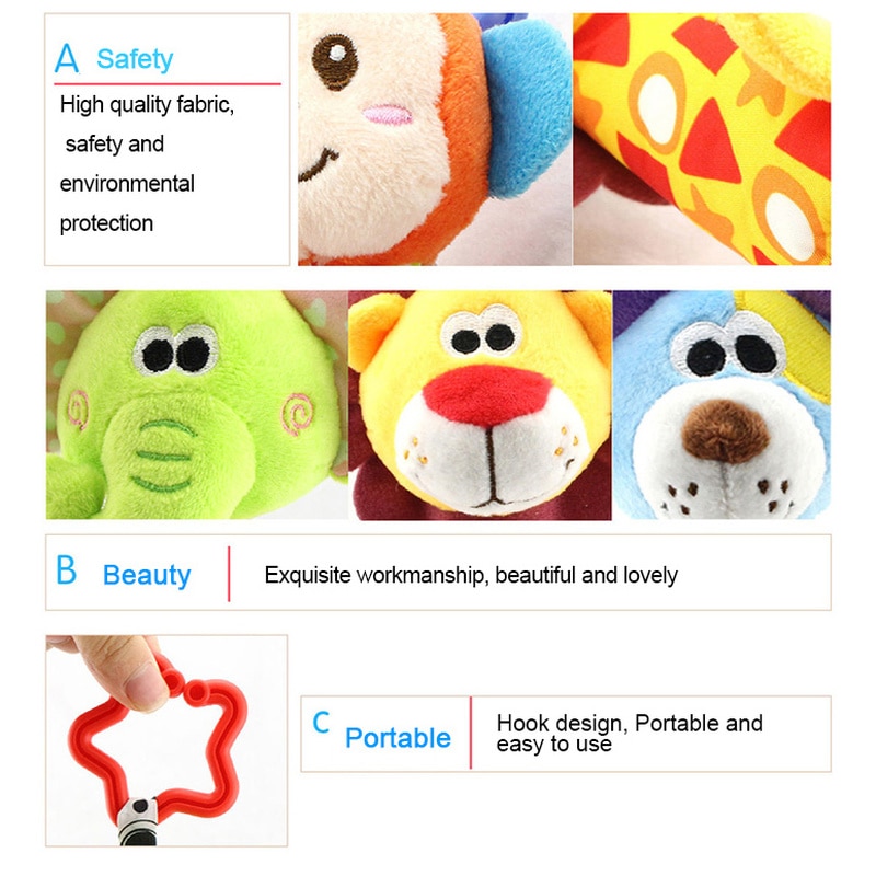 Baby Hanging Toys Animal Rattle Toys Baby Hanging Toys Animal Rattle Toys
