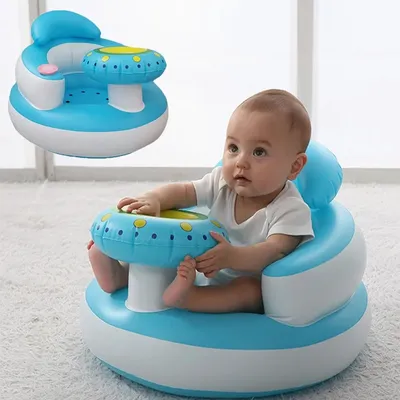 Baby Inflatable Seat for Babies 3-36 Month Built in Air Pump Infant Back Support Sofa Toddler Chair for SittingUp Baby
