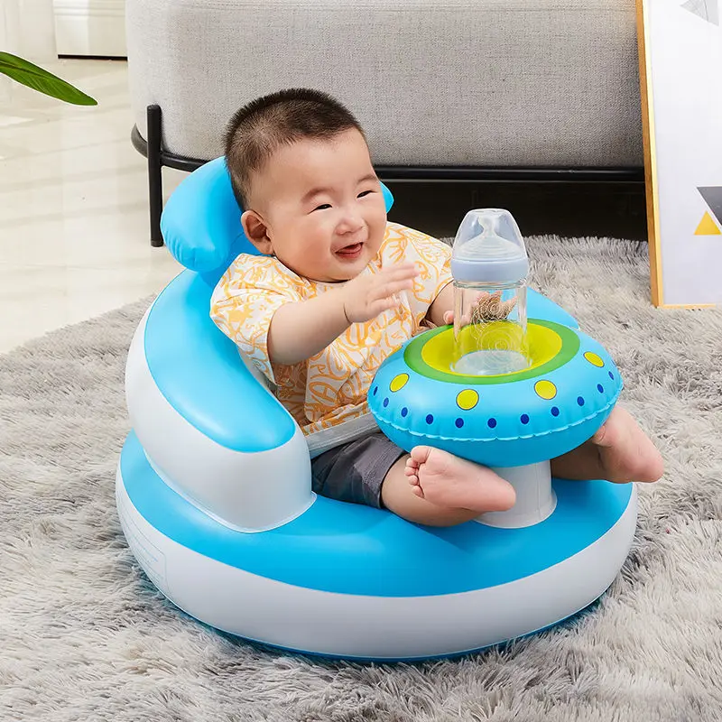 Baby Inflatable Seat for Babies 3-36 Month Built in Air Pump Infant Back Support Sofa Toddler Chair for SittingUp Baby