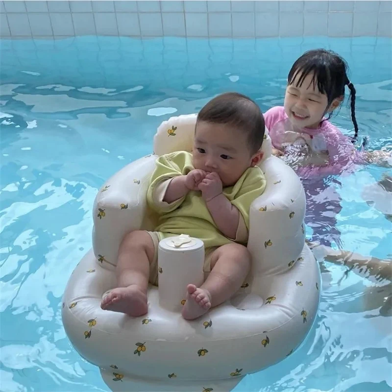 Baby Inflatable Seat for Babies 3-36 Month Built in Air Pump Infant Back Support Sofa Toddler Chair for SittingUp Baby