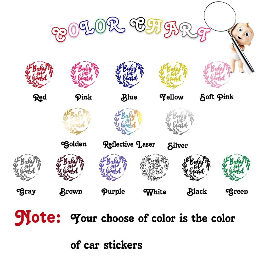 Baby on Board Car Sticker Caution Decal Sign Baby on Board Car Sticker Caution Decal Sign