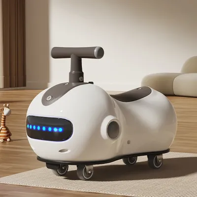 Baby Peanut Twist Car Infant Scooter Walker with Sound Light Silent Wheel Outdoor Ride on Toy Car Balance Training