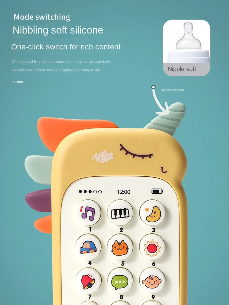 Baby Phone Toy Music Sound Telephone Sleeping Toys With Teether Simulation Phone Kids Infant Early Educational Toy Kids Baby Phone Toy Music Sound Telephone Sleeping Toys With Teether Simulation Phone Kids Infant Early Educational Toy Kids