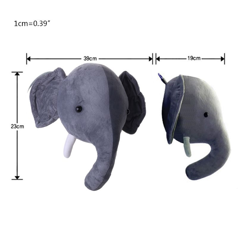 Baby Plush Animal Head Wall Decor