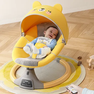 Baby Rocking Chair, Baby Resting Sleeping Electric Cradle, Backrest Adjustment Rocking Chair,Multifunctional Baby