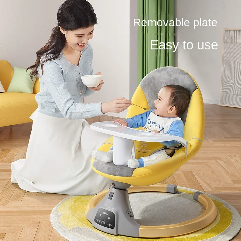 Baby Rocking Chair, Baby Resting Sleeping Electric Cradle, Backrest Adjustment Rocking Chair,Multifunctional Baby