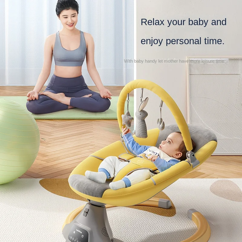 Baby Rocking Chair, Baby Resting Sleeping Electric Cradle, Backrest Adjustment Rocking Chair,Multifunctional Baby